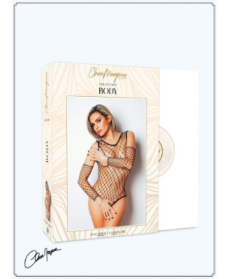 Body noire fine résille - Le Numéro 3 - Collection Body 